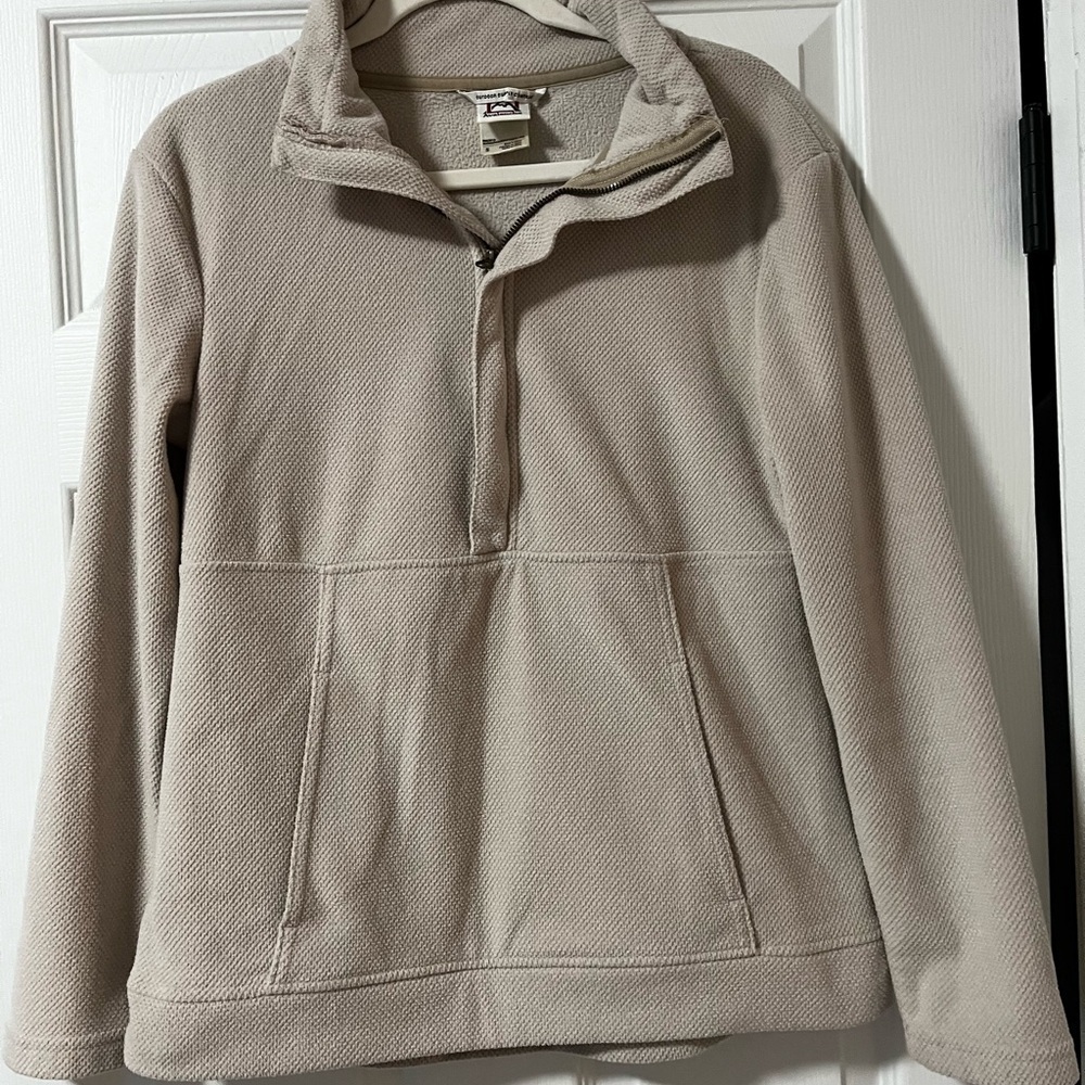 Avalanche Womens Light Tan Zip-Up Sweater